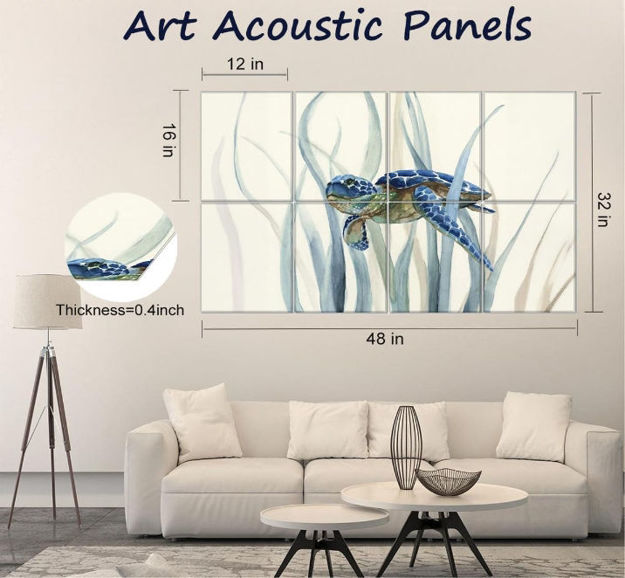 Picture of 48X32Inches Art Acoustic Panels, Sound Absorbing Panels,Self-adhesive Soundproof Wall Panels