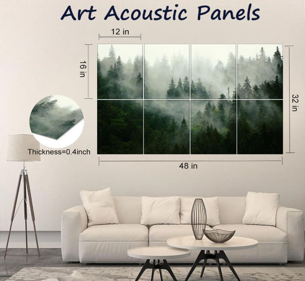 Picture of 48X32Inches Art Acoustic Panels, Sound Absorbing Panels,Self-adhesive Soundproof Wall Panels