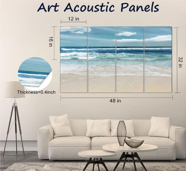 Picture of 48X32Inches Art Acoustic Panels, Sound Absorbing Panels,Self-adhesive Soundproof Wall Panels