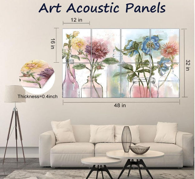 Picture of 48X32Inches Art Acoustic Panels, Sound Absorbing Panels,Self-adhesive Soundproof Wall Panels