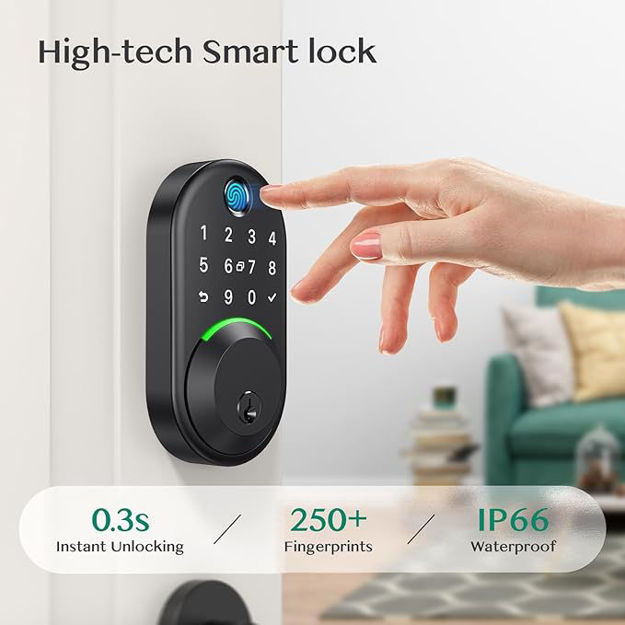 Picture of Deadbolt Keyless Fingerprint Electronic Digital