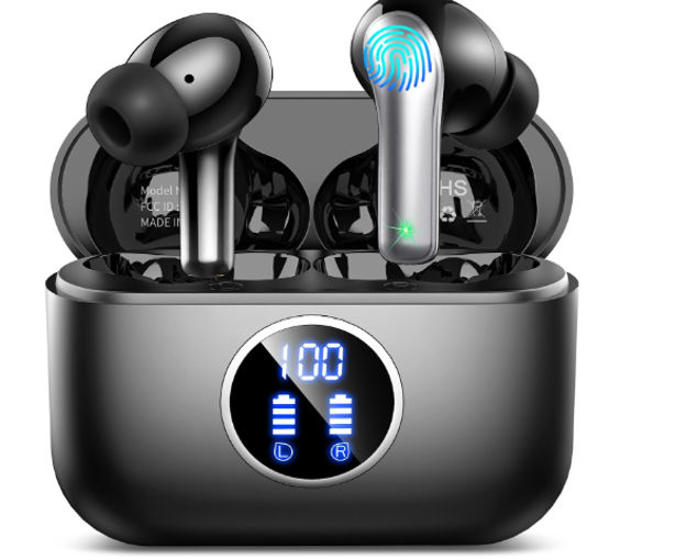 Picture of Bluetooth Headphones Earphones Cancelling Waterproof Light Black