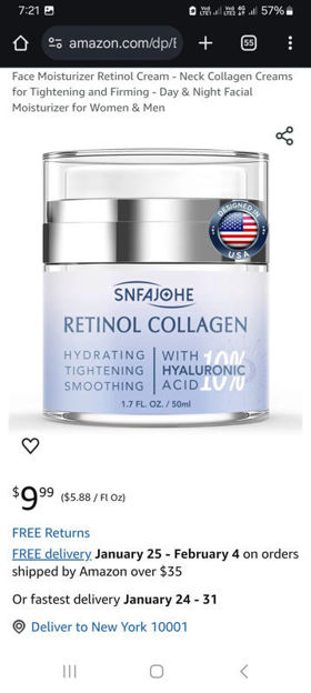 Picture of Face Moisturizer Retinol Cream Tightening