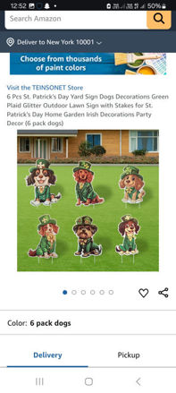 Picture of 6Pcs St. Patrick's Day Yard Sign Dogs