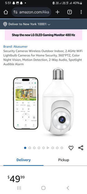 Picture of Security Lightbulb Detection Spotlight