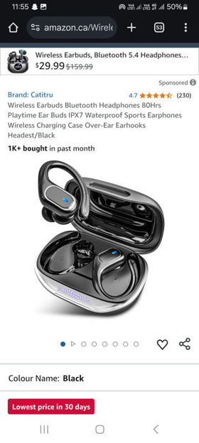 Picture of Wireless Bluetooth Headphones Waterproof Earphones