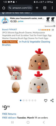 Picture of Silicone Egg Multipurpose Vegetable Scrubber