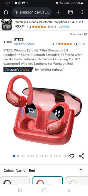 Picture of STECEi Bluetooth Headphone Cancelling Waterproof