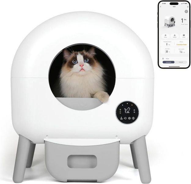 Picture of Self Cleaning Litter Box Small White
