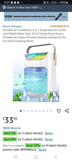 Picture of Portable Conditioner Evaporative Personal Desktop