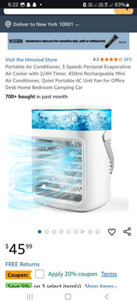 Picture of Portable Conditioner Personal Evaporative Rechargeable