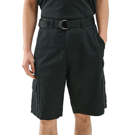 Picture of Casual Cargo Shorts for Men Sports & Outdoors Cargo Hiking Pants Fishing & Camping & Golf with Belt (Black/ Khaki/ Camo)