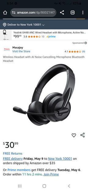 Picture of Masajoy Wireless Cancelling Microphone Bluetooth
