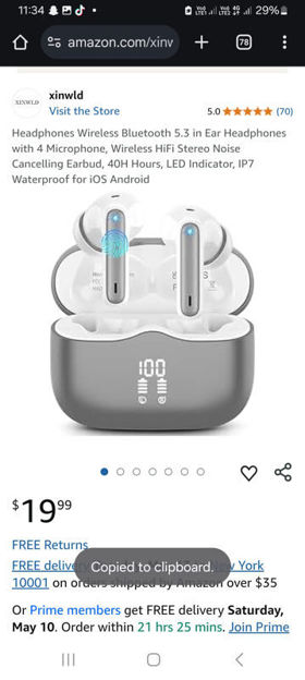 Picture of xinwld Headphones Microphone Cancelling Waterproof