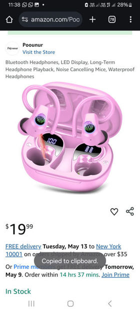 Picture of Poounur Bluetooth Headphones Cancelling Waterproof