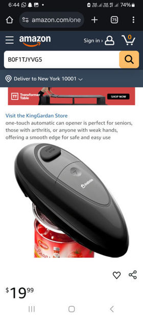 Picture of one touch automatic perfect arthritis offering