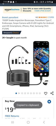 Picture of Inspection Borescope Pancellent Endoscope Smartphone