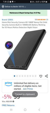 Picture of Security 10000mAh Battery Working Detection