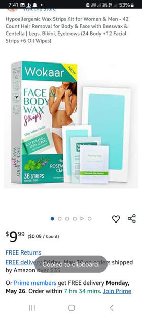 Picture of Hypoallergenic Wax Strips Kit Women