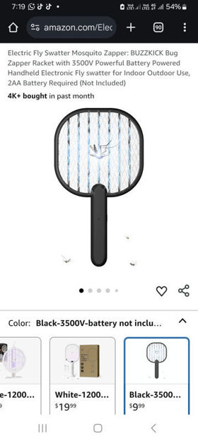 Picture of Electric Fly Swatter Mosquito Zapper