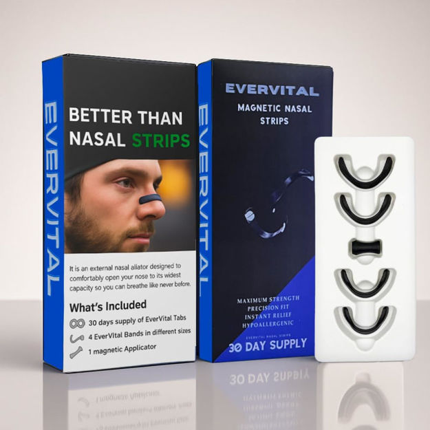 Picture of Magnetic Nose Strips - Maximum Strength Nasal Strips, Enhance Sleep, Anti-Snoring, Anti-Mouth Breathing, Relieves Congestion, 30 Day Supply