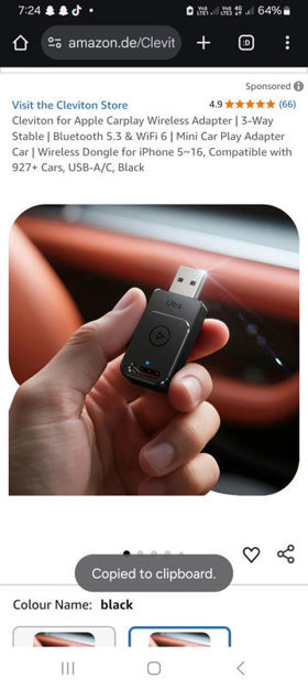 Picture of Cleviton Wireless Bluetooth Kabellos Kompatibel Schwarz