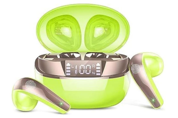 Picture of Bluetooth Headphones Cancelling Waterproof Green Gold