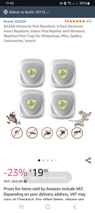 Picture of Ultrasonic Repellent Electronic Mosquitoes Cockroaches
