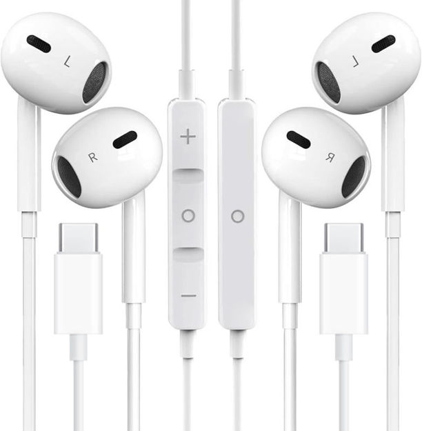 Picture of Headphones Earbuds Microphone Control Earphones
