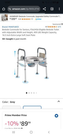 Picture of Bedside Commode Eligible Adjustable Capacity