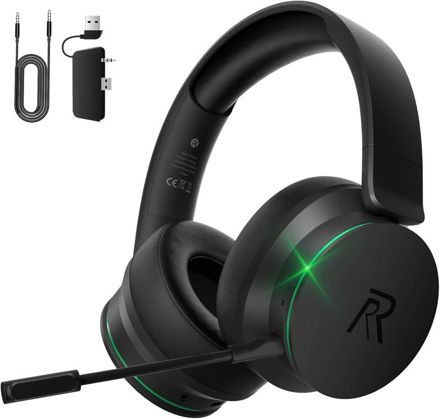 Picture of RYR Bluetooth Rotatable Headphones Microphones Blackgreen
