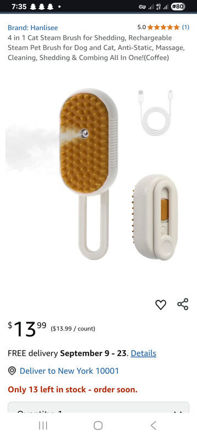 Picture of Shedding Rechargeable Anti Static Massage Cleaning
