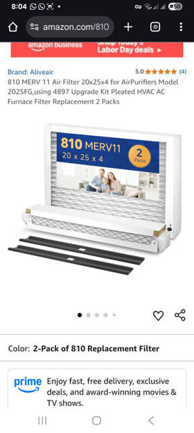 Picture of 810 MERV 11 Air Filter