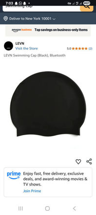 Picture of LEVN Swimming Cap Black Bluetooth