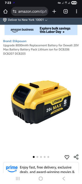 Picture of Upgrade 8000mAh Replacement Battery