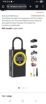 Picture of Inflator Portable Compressor Cordless Motorcycle