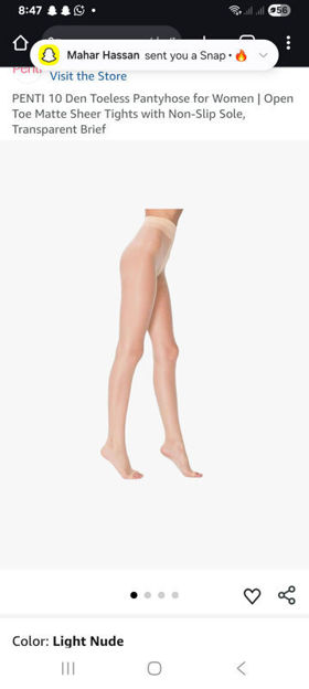 Picture of PENTI Toeless Pantyhose Non Slip Transparent